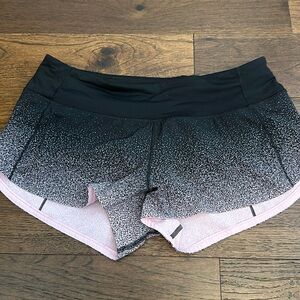 Pink ombré lululemon speed up shorts